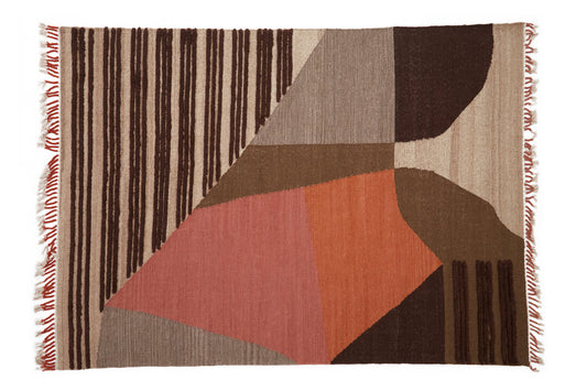 Large Geometric Multi-Coloured Rug 230cm x 160cm