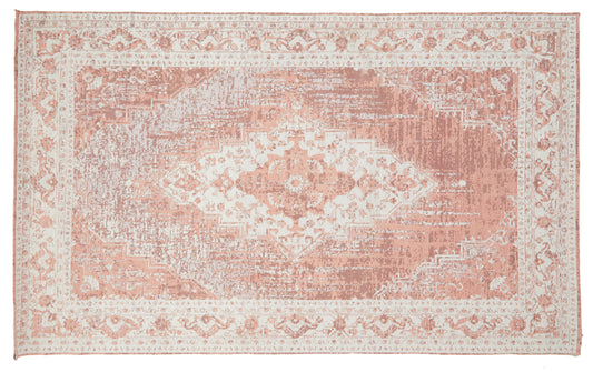 Distressed Persian Style Large Pink Rug 240cm x 150cm