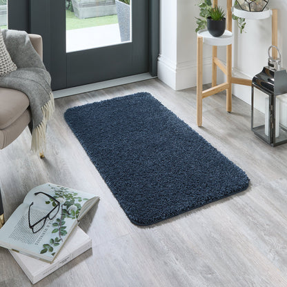 My Rug Midnight Blue Medium Shaggy Machine Washable Rug 140cm x 200cm