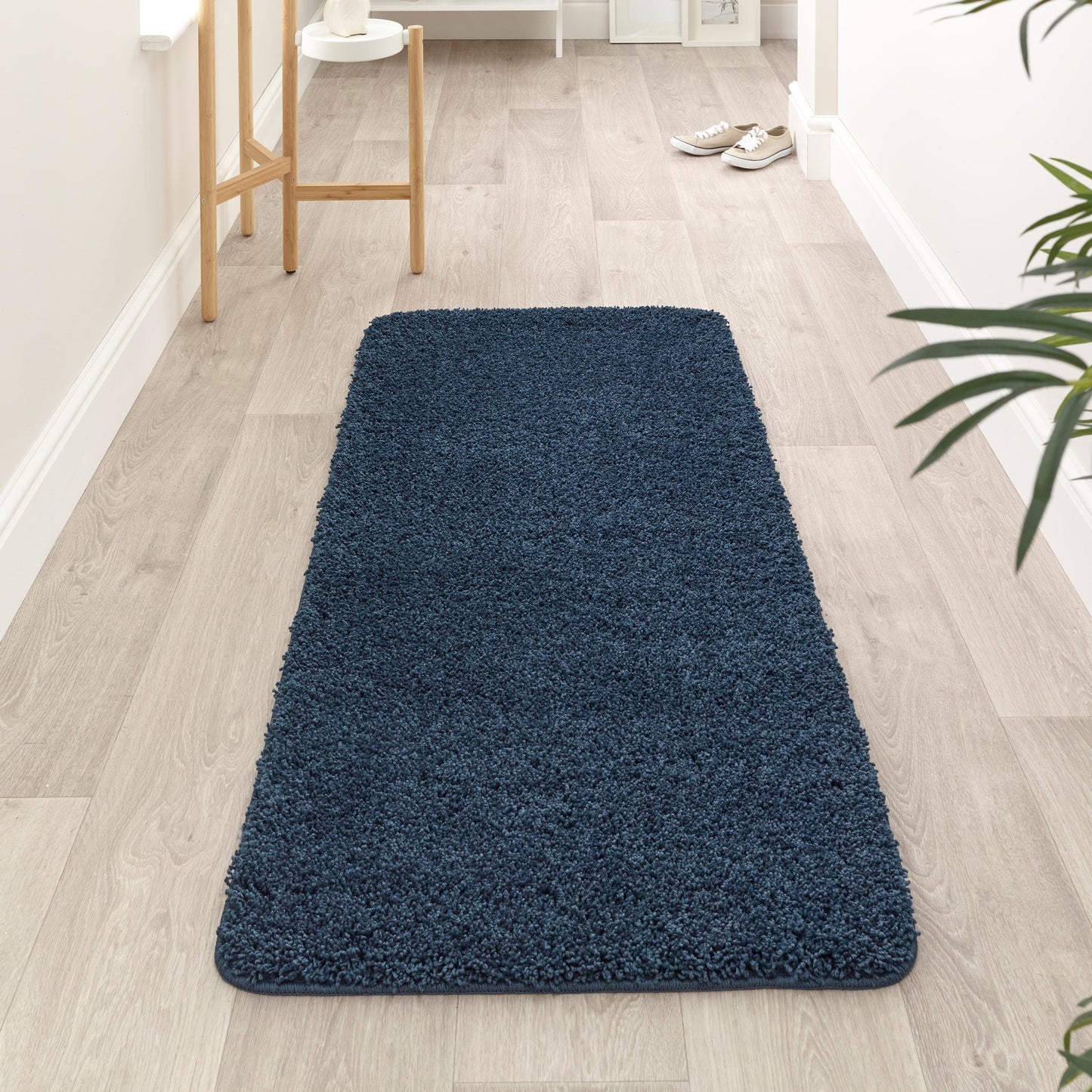 My Rug Midnight Blue Medium Shaggy Machine Washable Rug 140cm x 200cm