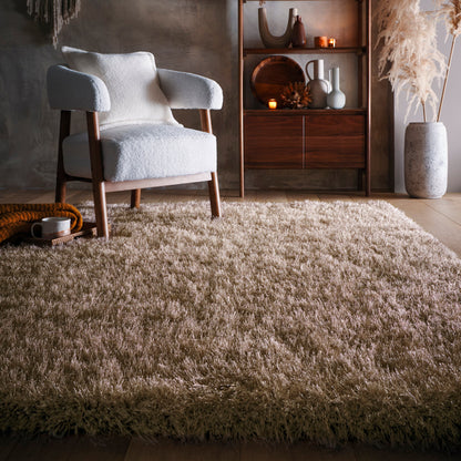 Origins Extravagance Large Mink Brown Rug 160cm X 230cm
