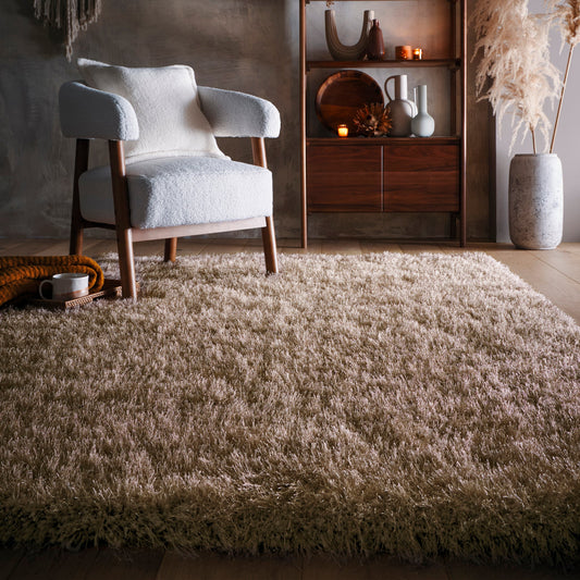 Origins Extravagance Large Mink Brown Rug 160cm X 230cm