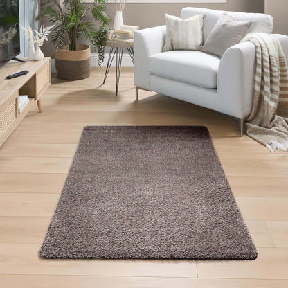 My Rug Fleck Mocha Medium Shaggy Machine Washable Rug 140cm x 200cm