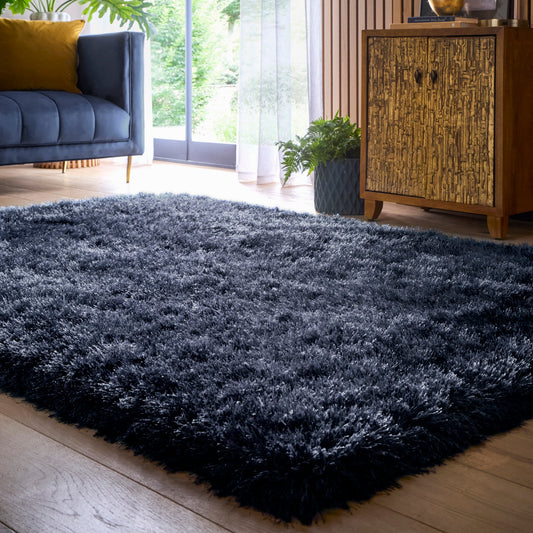 Origins Extravagance Large Navy Blue Rug 160cm x 230cm