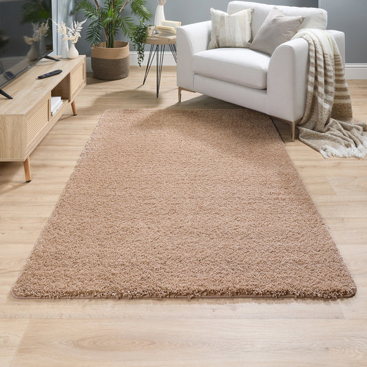 My Rug Nude Pink Medium Shaggy Machine Washable Rug 140cm x 200cm