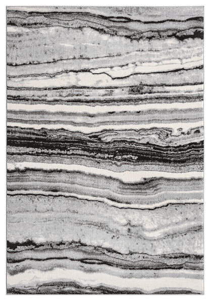 Obsidian Coast Grey Rug