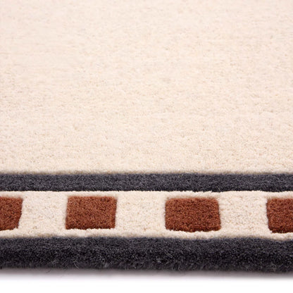 Origin Borderline Natural Beige Premium Wool Rug