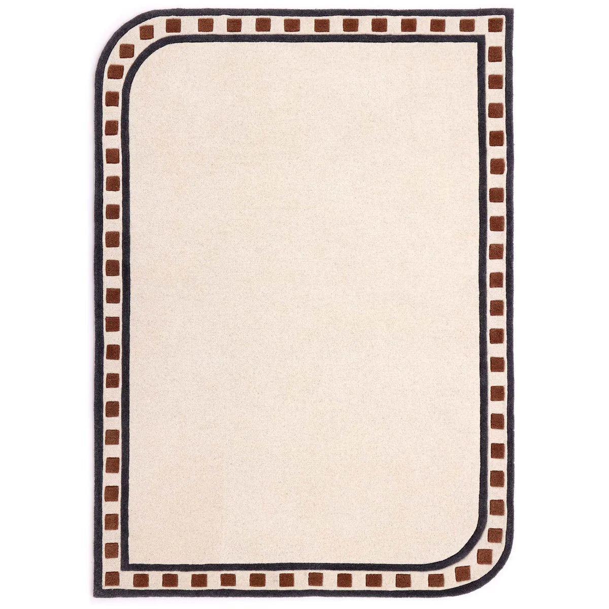 Origin Borderline Natural Beige Premium Wool Rug