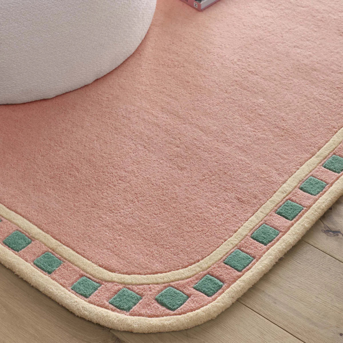Origin Borderline Pink Premium Wool Rug