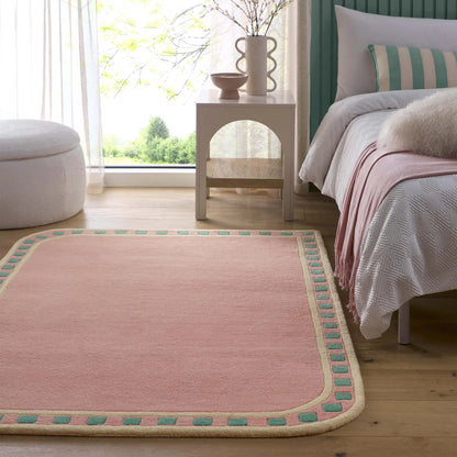 Origin Borderline Pink Premium Wool Rug