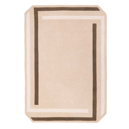 Origin Contour Beige and Brown Wool Rug