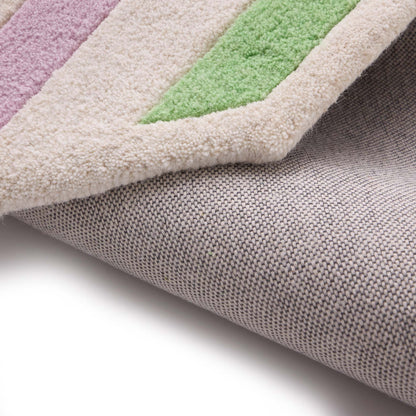 Origin Contour Lavender Lilac and Green Wool Rug