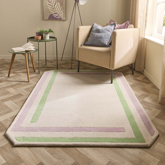 Origin Contour Lavender Lilac and Green Wool Rug