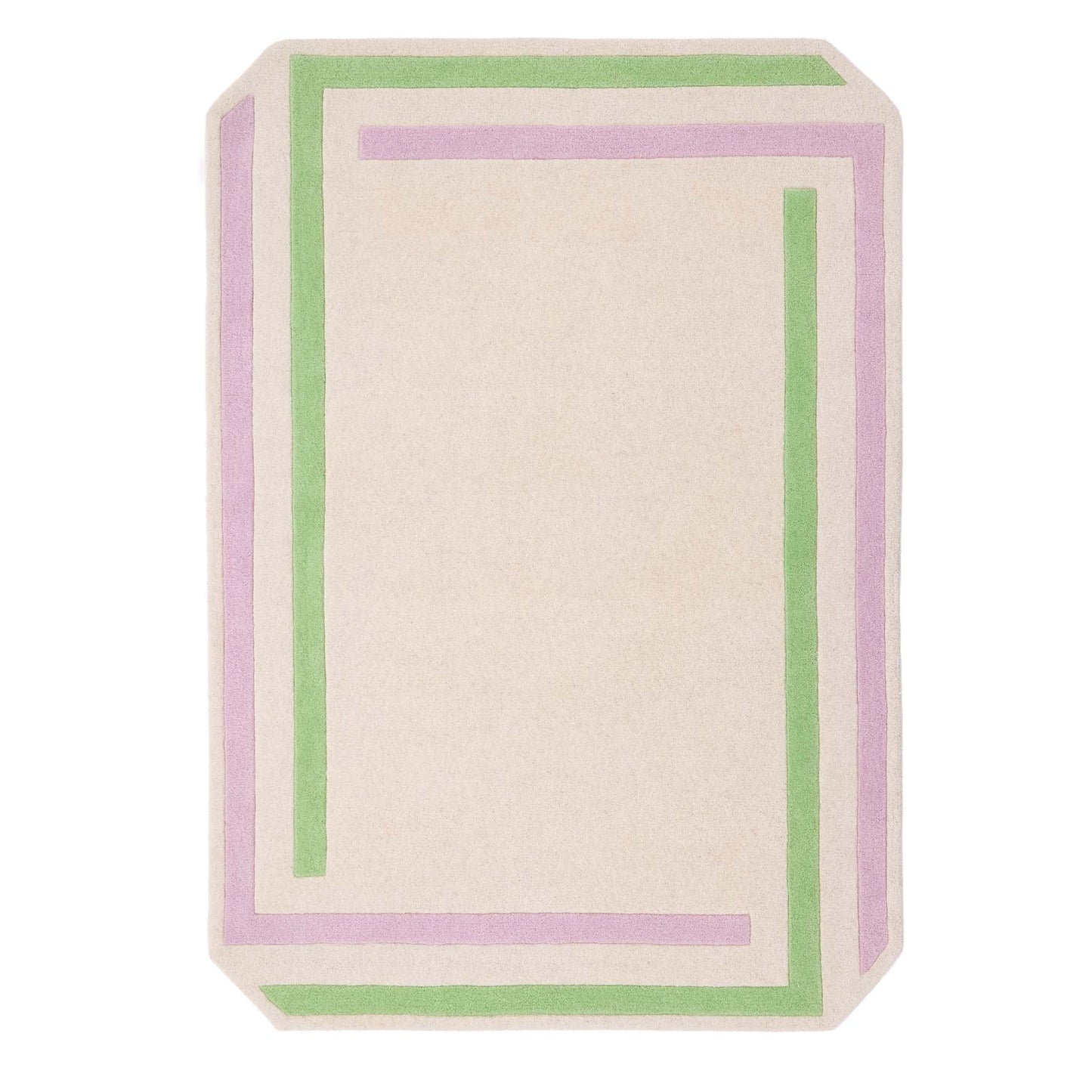 Origin Contour Lavender Lilac and Green Wool Rug