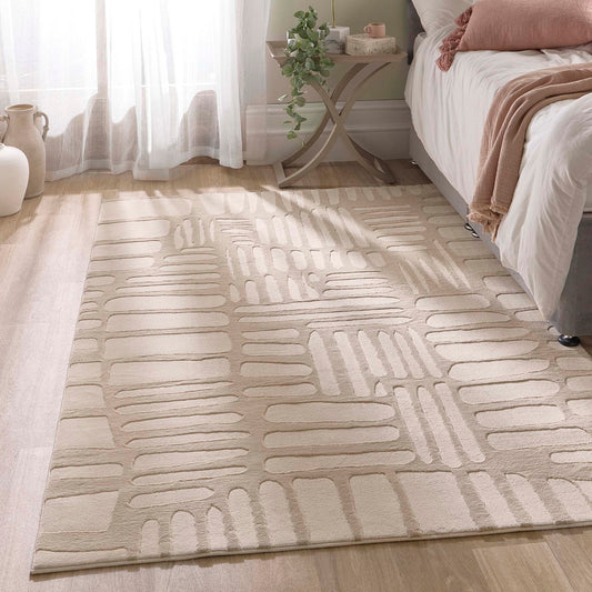 Origin Pathway Large Washable Cream Rug 160cm X 230cm