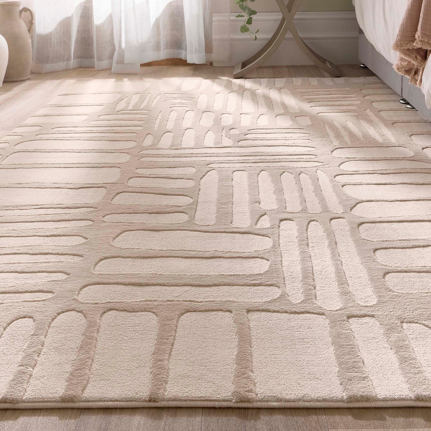 Origin Pathway Large Washable Cream Rug 160cm X 230cm