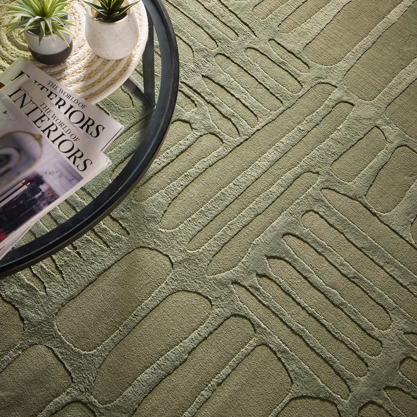 Origin Pathway Large Washable Green Rug 160cm X 230cm