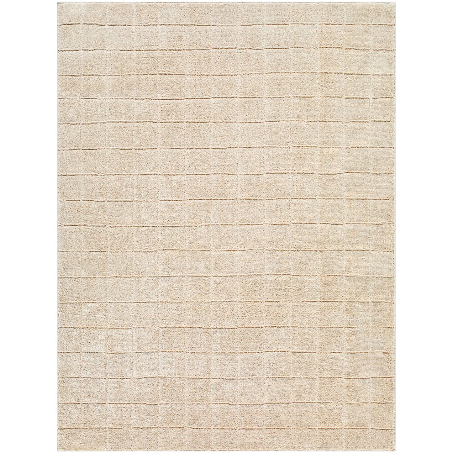 Cascade Our PNW Home Beige Modern High Pile Rug