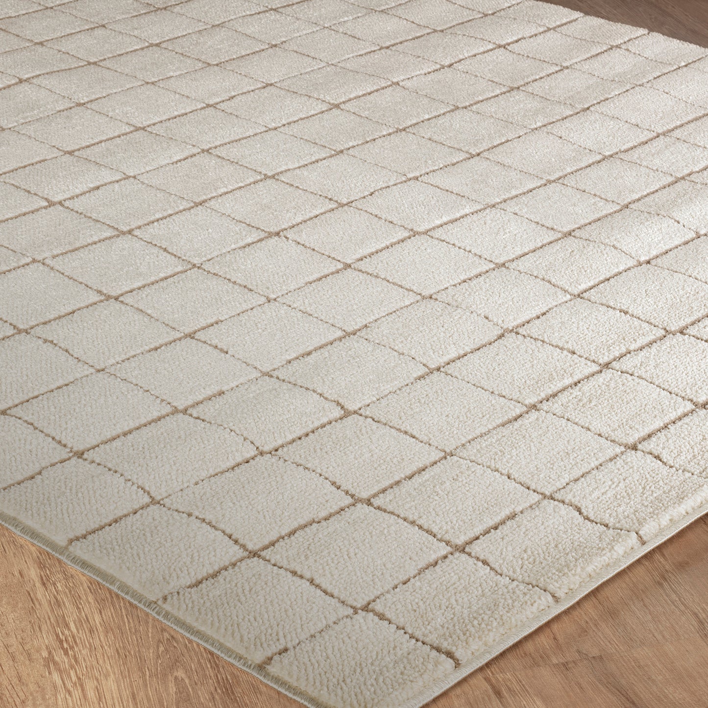 Cascade Our PNW Home Cream Modern High Pile Rug
