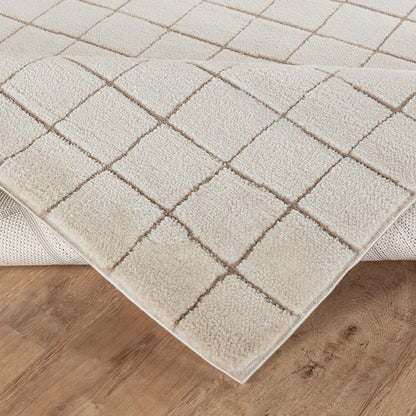 Cascade Our PNW Home Cream Modern High Pile Rug