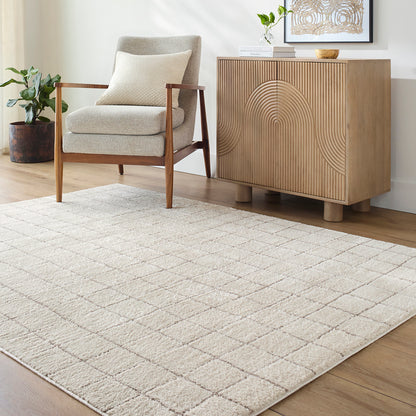 Cascade Our PNW Home Cream Modern High Pile Rug