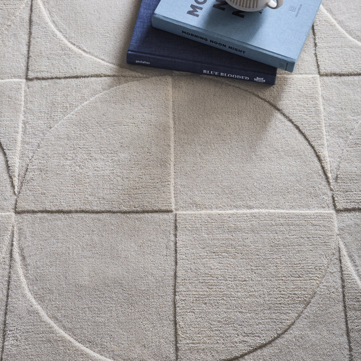 Origins Penny Cream Geometric Wool Rug
