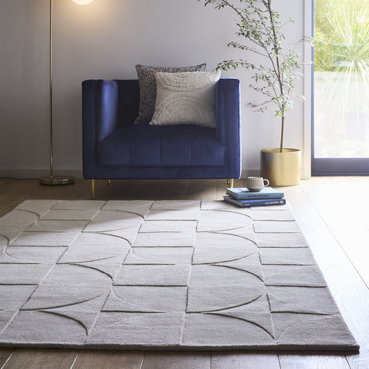 Origins Penny Cream Geometric Wool Rug