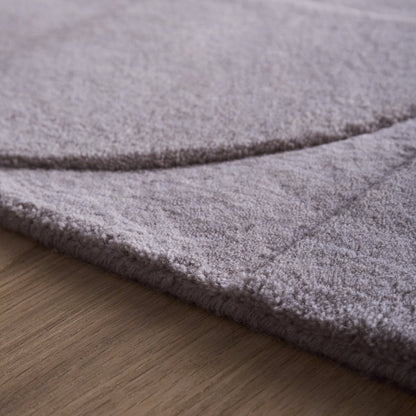 Origins Penny Mauve Light Purple Geometric Wool Rug