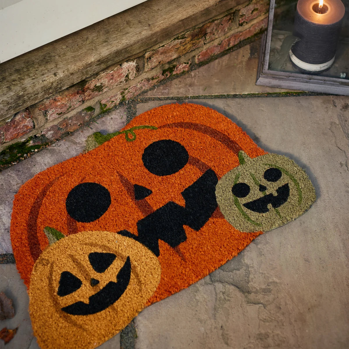 Halloween Pumpkin Printed Coir Doormat
