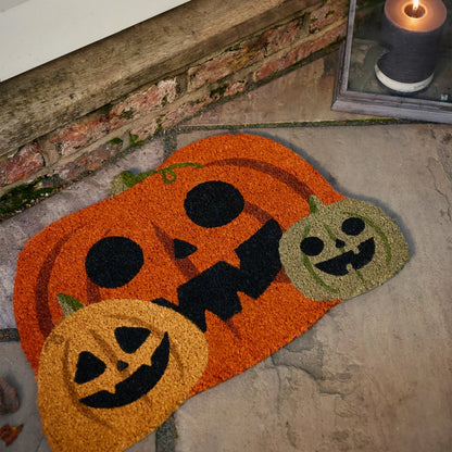 Halloween Pumpkin Printed Coir Doormat