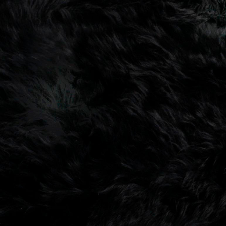 Small Black Genuine Super Soft Sheepskin Rug - 60cm x 110cm-120cm