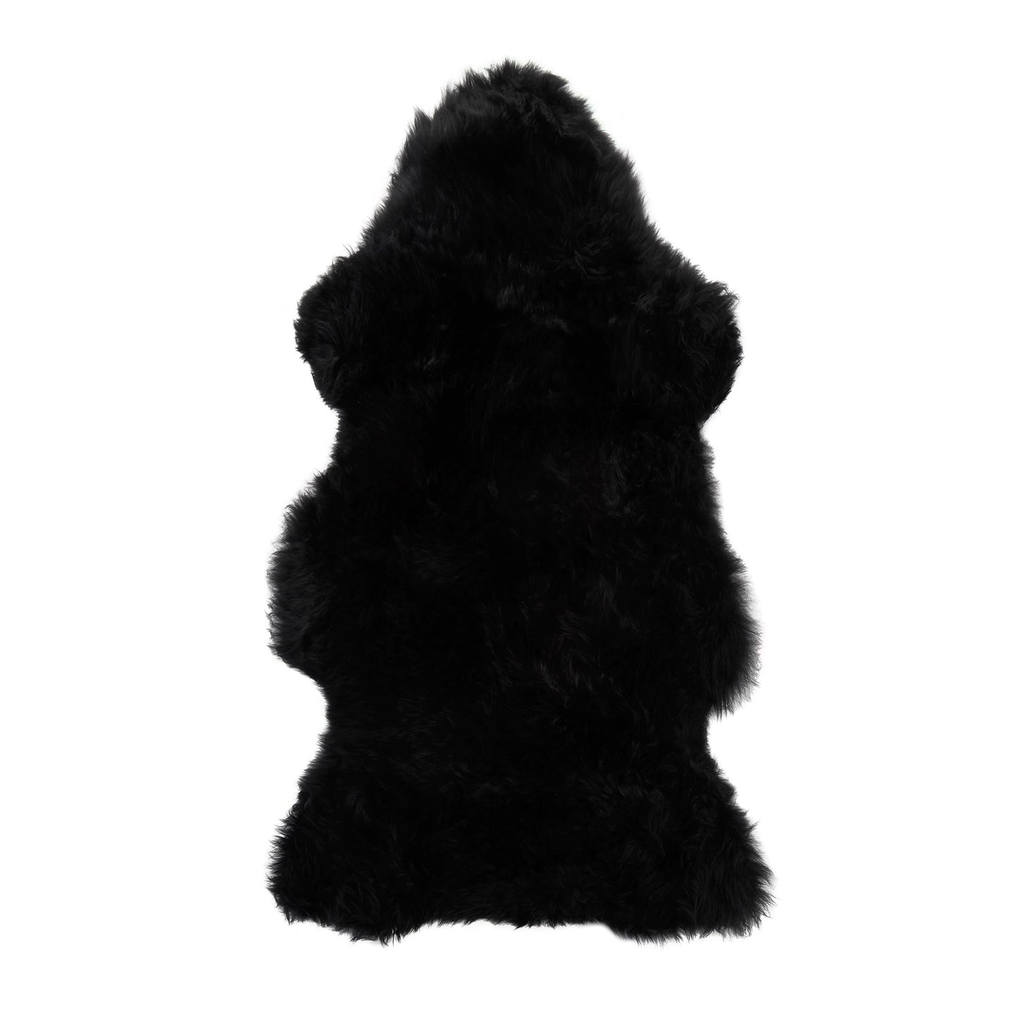 Small Black Genuine Super Soft Sheepskin Rug - 60cm x 110cm-120cm