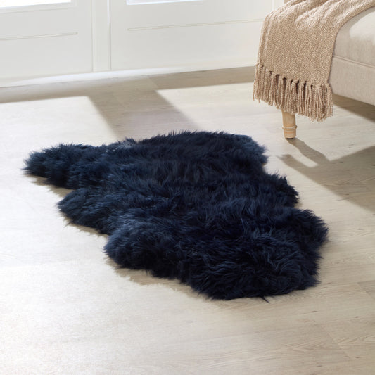 Blue Sheepskin Rug