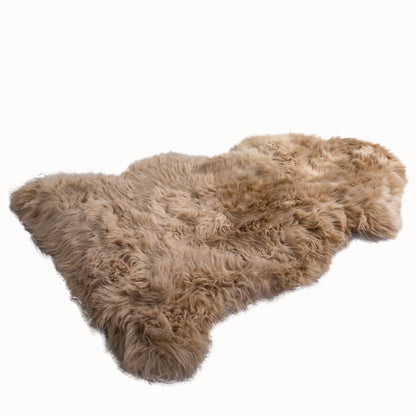 Small Light Brown Genuine NZ Super Soft Sheepskin Rug - 60cm x 110cm-120cm