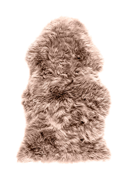 Small Light Brown Genuine NZ Super Soft Sheepskin Rug - 60cm x 110cm-120cm