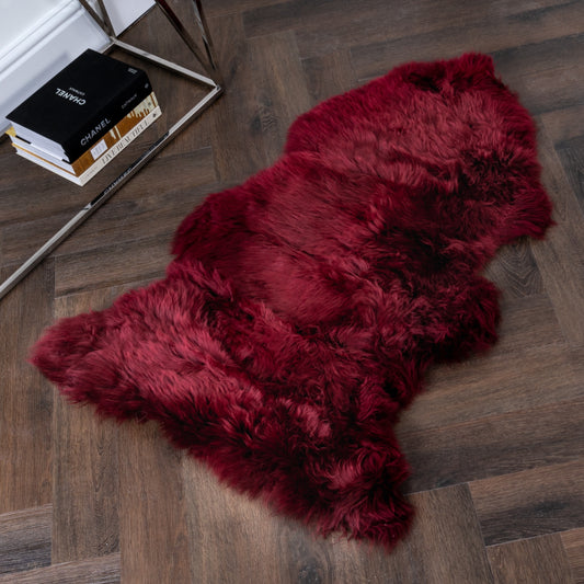 Red Sheepskin Rug