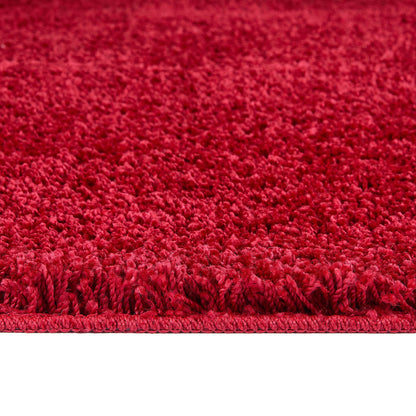 My Rug Red Medium Shaggy Machine Washable Rug 140cm x 200cm