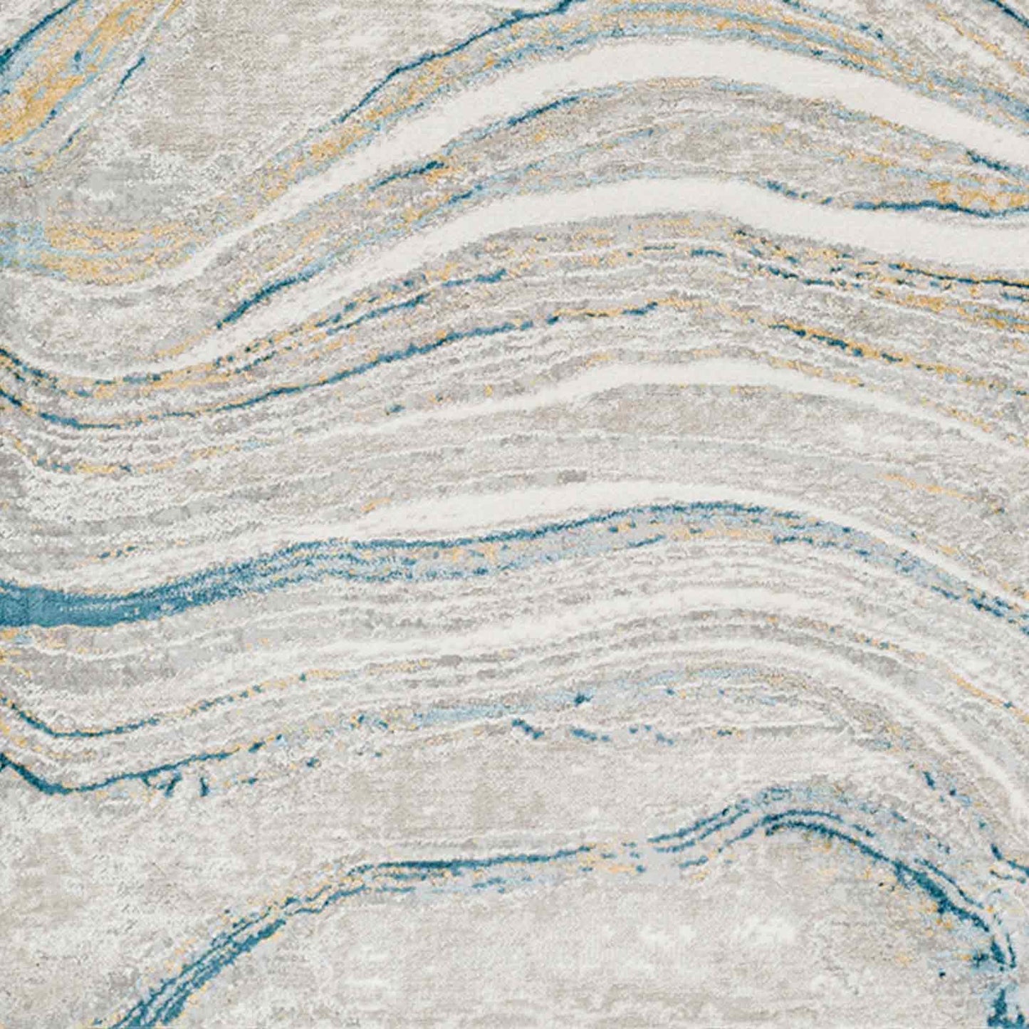 San Francisco Blue Modern Abstract Rug