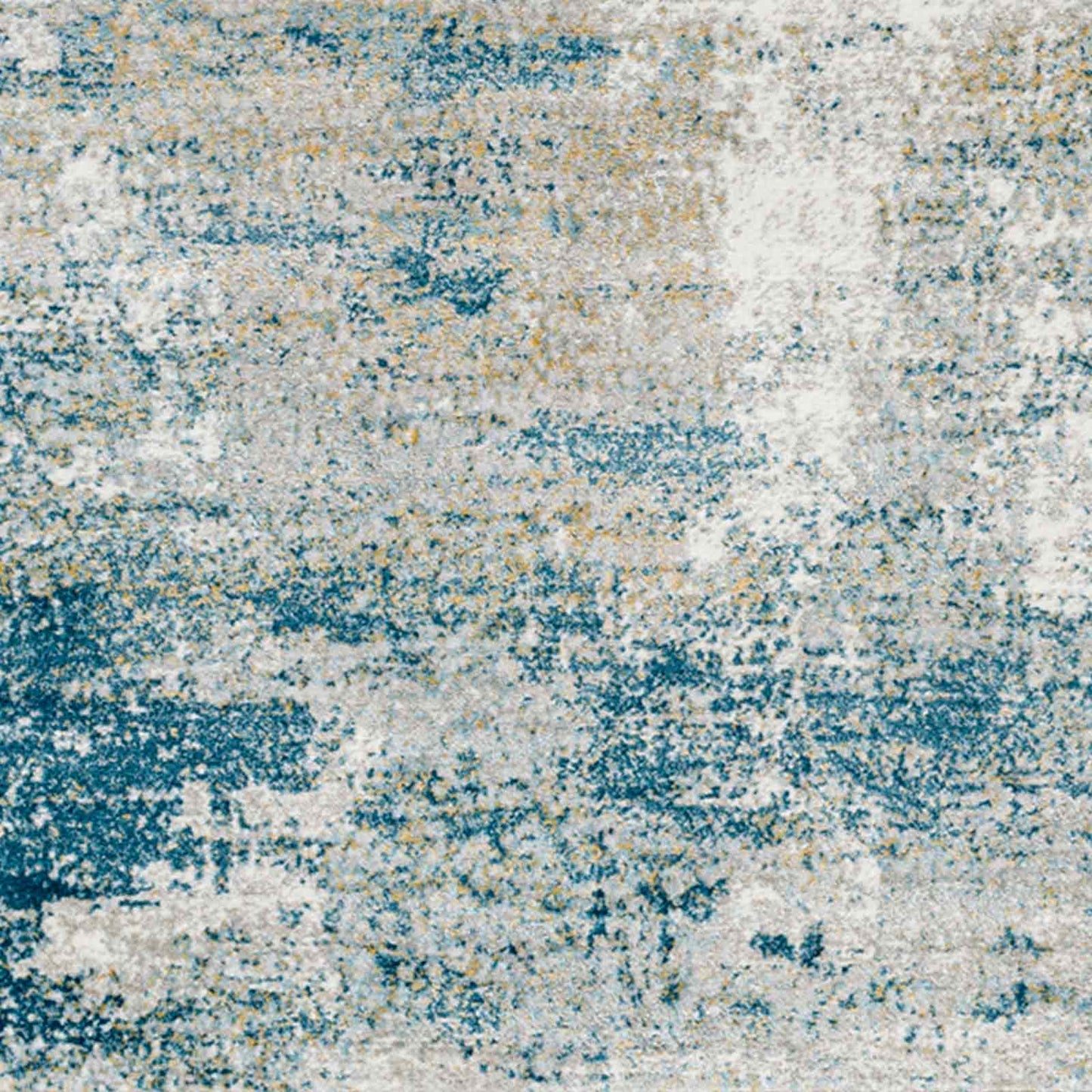 San Francisco Blue Abstract Modern Marble Rug