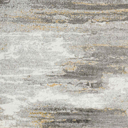 San Francisco Dove Grey Abstract Modern Marble Rug