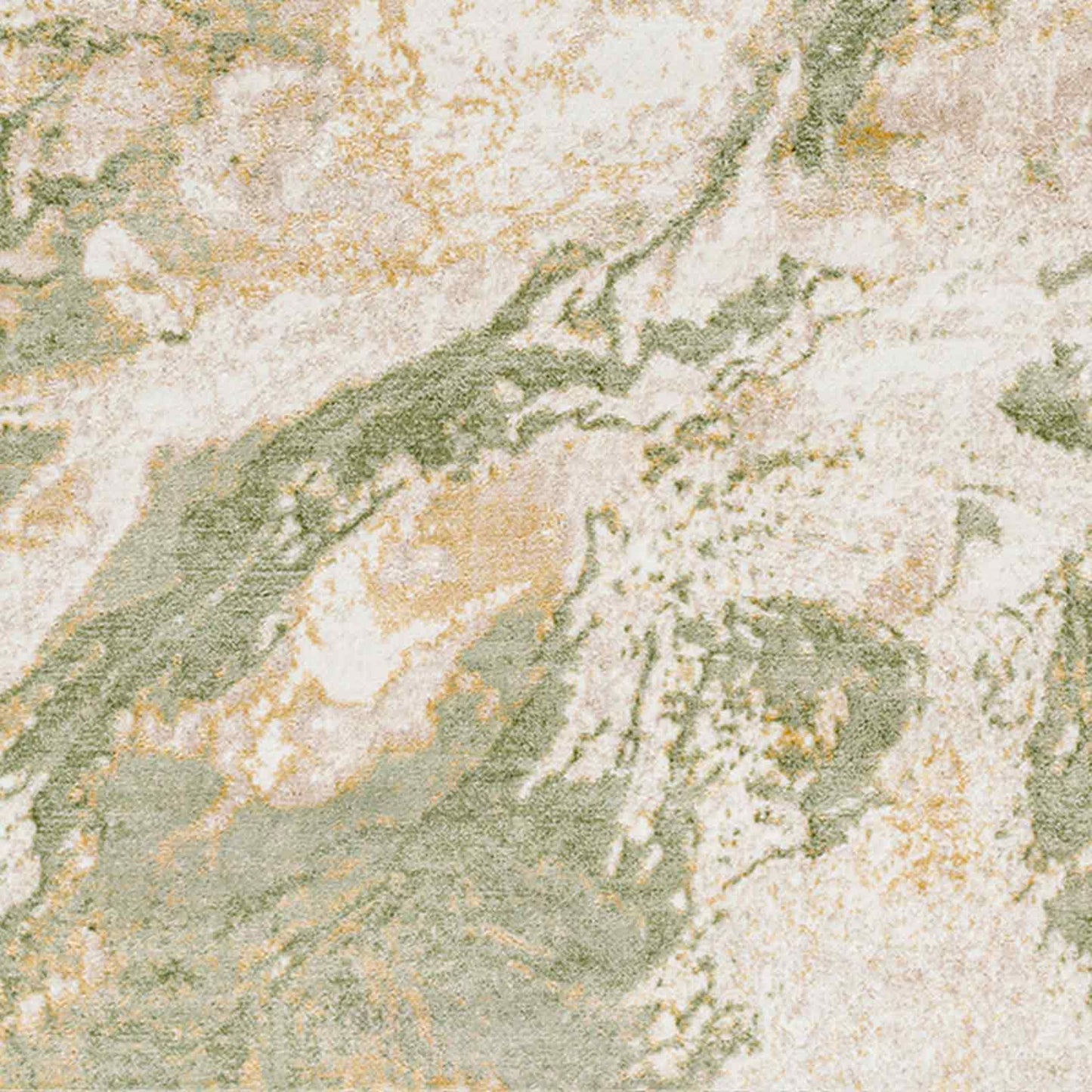 San Francisco Green Abstract Modern Marble Rug