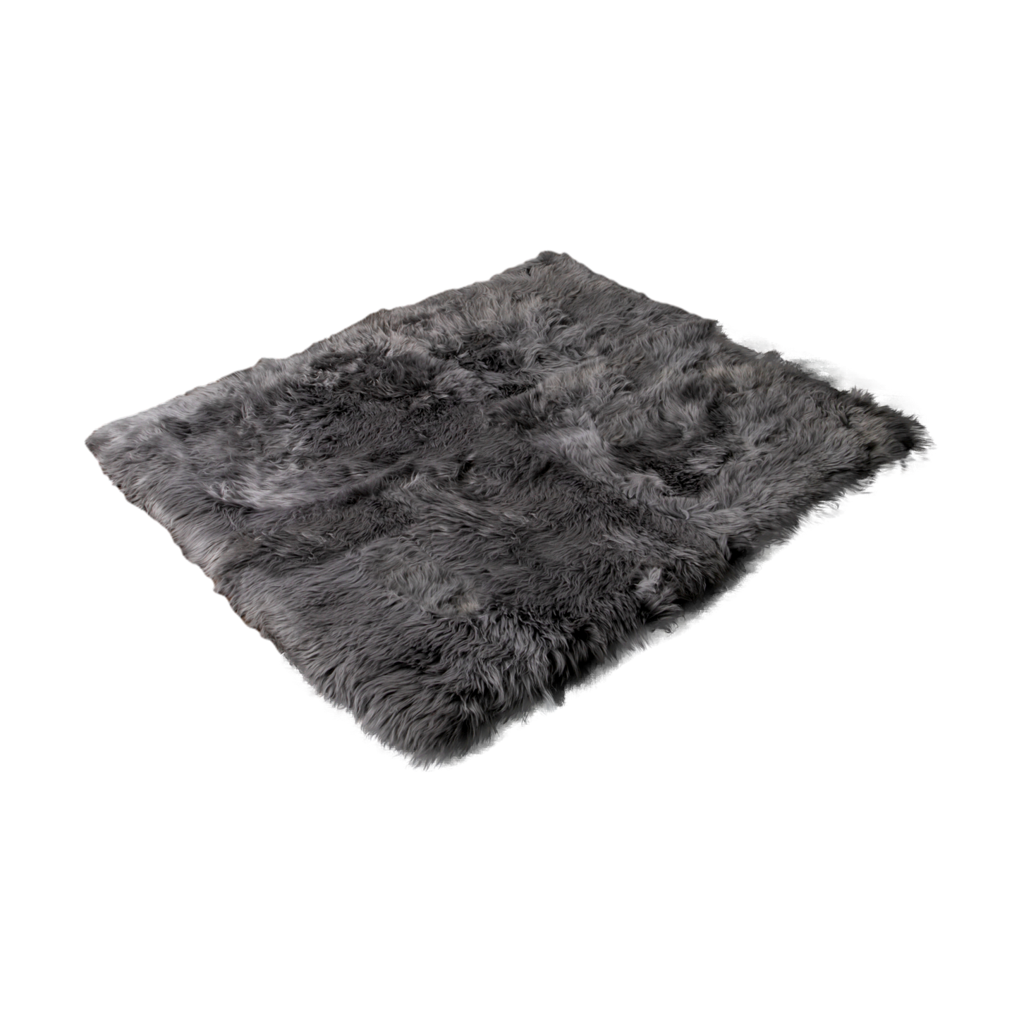 Grey Rectangular Genuine NZ Sheepskin Rug 130cm x 150cm