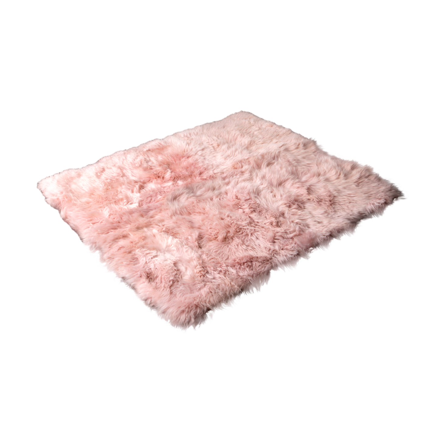 Pink Rectangle Genuine NZ Sheepskin Rug 130 x 150cm