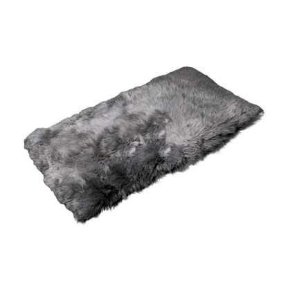 Grey Rectangular Genuine NZ Sheepskin Rug 70xm x 140cm