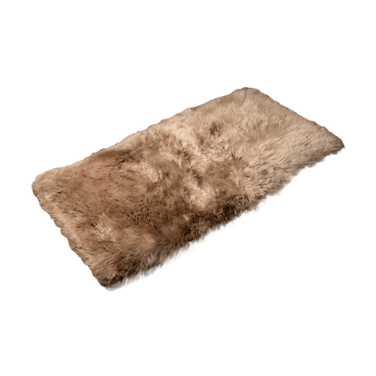 Light Brown Rectangular Genuine NZ Sheepskin Rug 70cm x 140cm