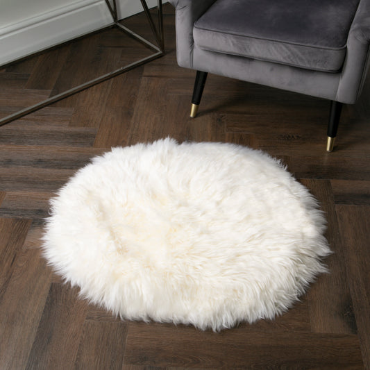 Natural Sheepskin Circle Rug 70cm