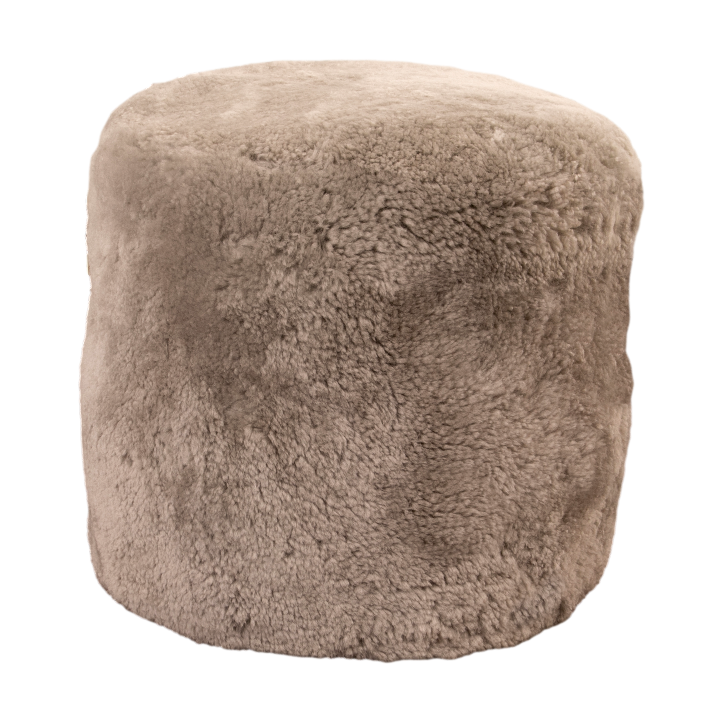 Short Pile Sheepskin Pouffe