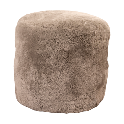 Grey Sheepskin Pouffe - Short Pile