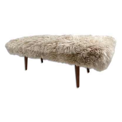 Shearling Beige Sheepskin End Of Bed Bench