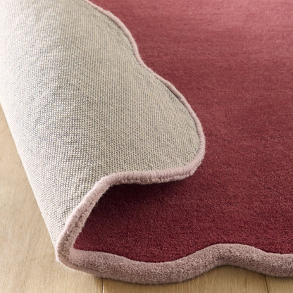 Origins Elsie Scalloped Edged Coral Wool Rug